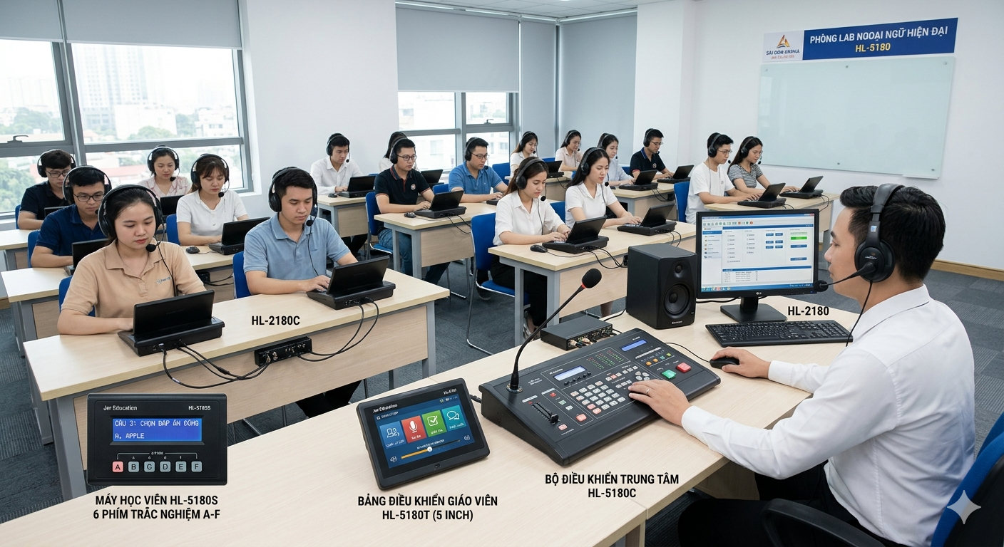 Bộ Thiết Bị Phòng Học Ngoại Ngữ Jer Education HL-5180